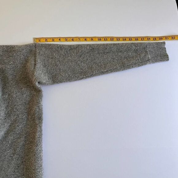 Club Monaco Italian Yarn Wool Silk Grey Long Sleeve Sweater Dress Size Medium - Picture 9 of 13